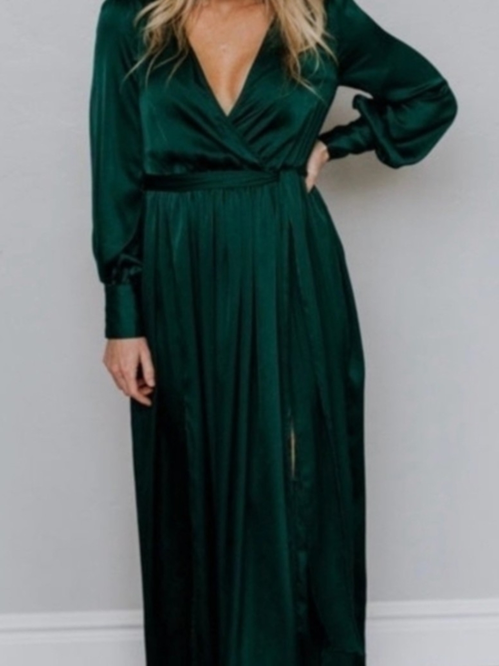 Baltic Born Deep Green Jenna Wrap Maxi Dress